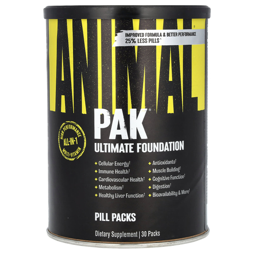 Animal, PAK®, Ultimate Foundation, мультивитаминный комплекс, 30 пакетиков