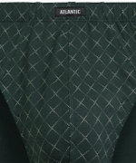 Мужские трусы слипы классика Atlantic, набор 3 шт., хлопок, тёмно-синие + серый меланж + зелёные, 3MP-205