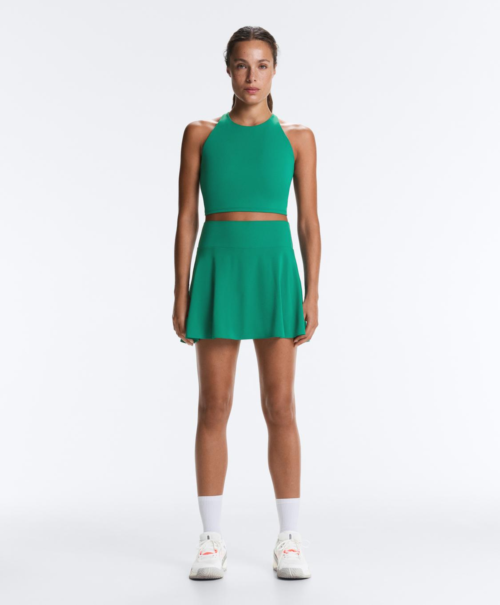 Oysho Компрессионная юбка Compressive, изумрудно-зеленый