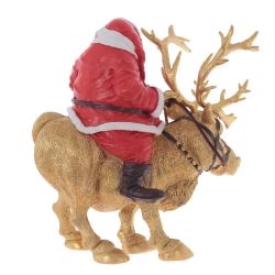 GAEM Фигурка декоративная "Дед Мороз на олене", L22 W15 H24 см