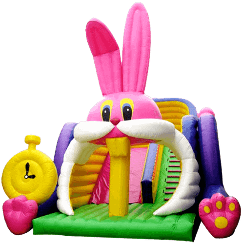 Надувная горка "Зубастый зай"