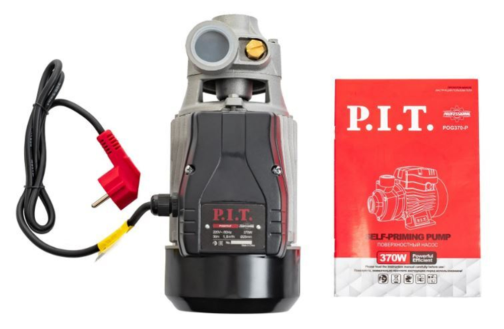 Насос центробежный POG370-P (370Вт, напор 30м, производ-ть 30л/мин,металл.насос.часть))