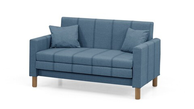 Диван Уют Лайт Strong Plus 09 140*84*82 см, голубой Рогожка Выкатной Фиеста