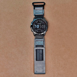 Нейлоновый ремешок Hemsut Rugged 22 мм для Garmin Fenix 7 6 5, Epix Gen 2 47mm, MARQ, Instinct, Forerunner (Серый)