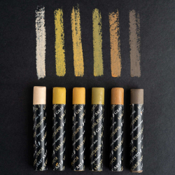 Масляная пастель Малевичъ профессиональная, КОРИЧНЕВЫЕ ТОНА 6 цветов