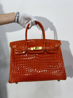 Сумка Hermes из кожи крокодила 35 см