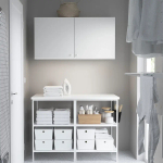 Комбинация для ванной - IKEA ENHET, 123х63.5х207 см, белый, ЭНХЕТ ИКЕА