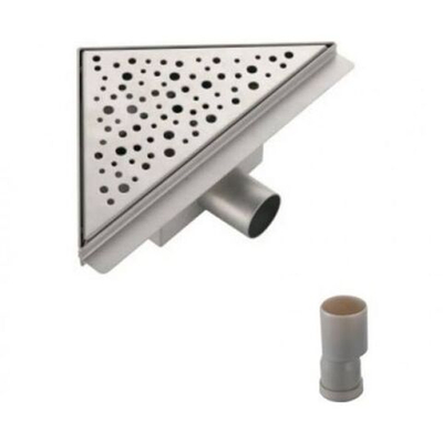 Трап канализационный углов, 40 мм, 150х150 мм, Gappo, нерж сталь, сатин, G82020-1