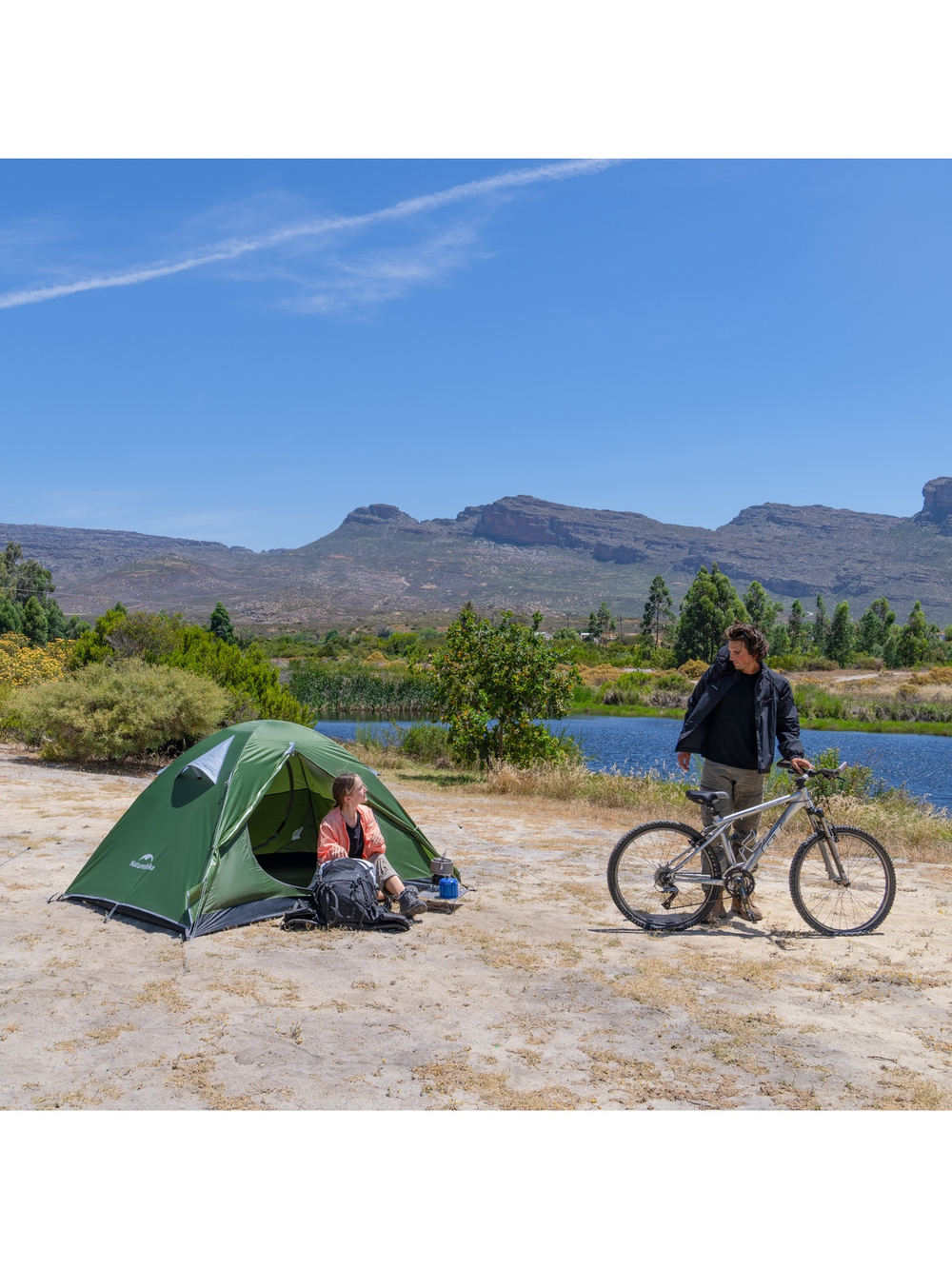 Палатка Naturehike Bleik Series 3-местная, тип А, алюминиевый каркас, синяя