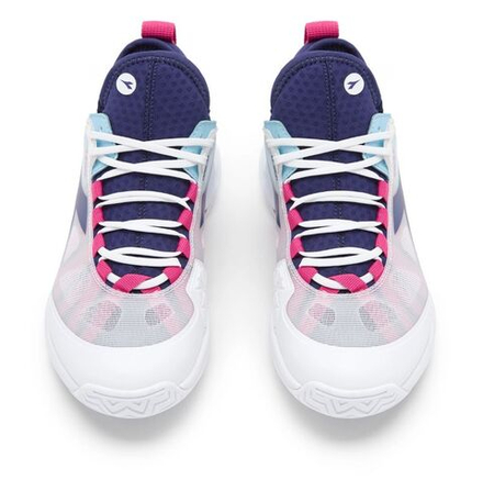 Женские теннисные кроссовки Diadora Speed Blushield Fly 4 + AG - white/blue print/pink yarr