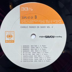 Винтажная виниловая пластинка LP Charlie Parker On Savoy Vol. 4 (Japan 1972) (No Obi)
