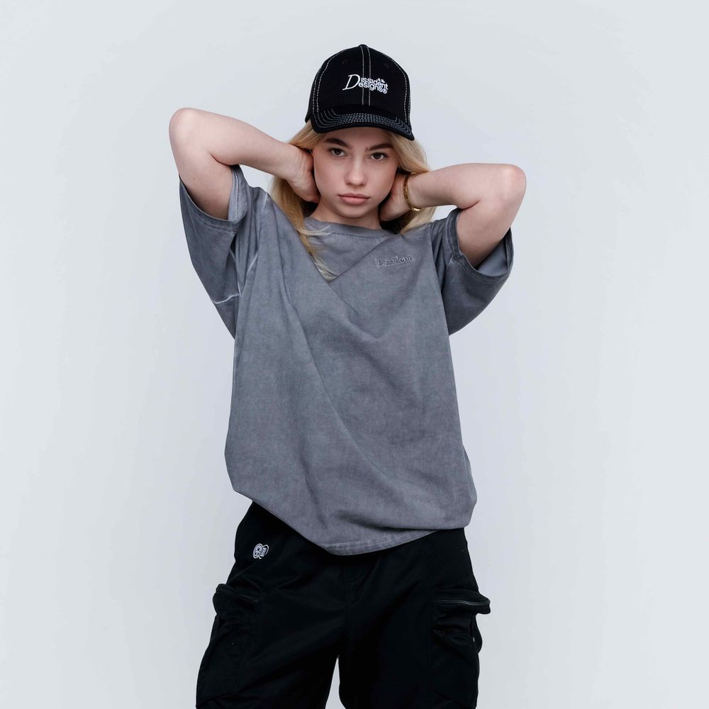 Футболка OG Logo Monochrome Concrete серая