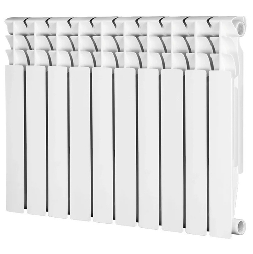 Радиатор биметаллический Evolution EvВ 500 боковое подключение белый 10 секций