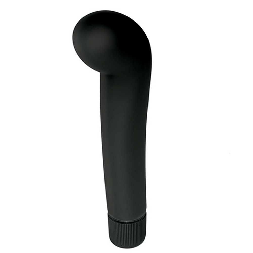 Чёрный вибростимулятор для G-точки G-PLEASURE STYM SILICONE - 12,5 см. (Цвет: черный)