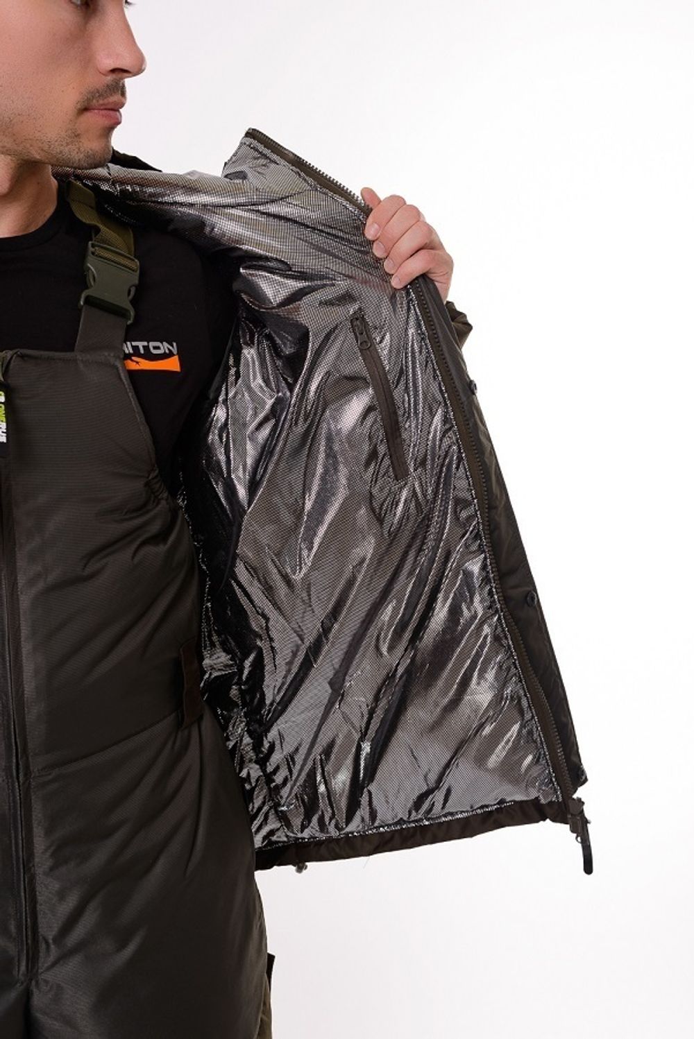 Зимний костюм для охоты и рыбалки ONERUS "Горный -15" (Таслан, Хаки) Полукомбинезон