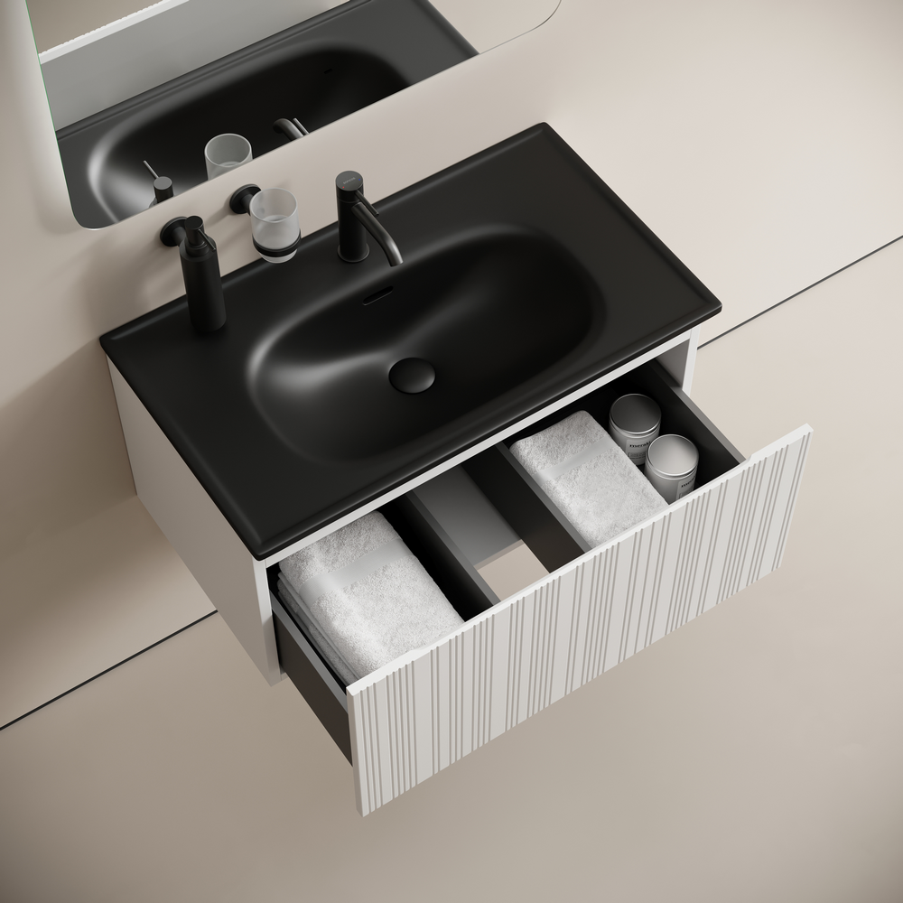 Тумба подвесная Sancos Code 785х453х400, c одним ящиком оснащенным доводчиками, цвет белый , арт. CD80W