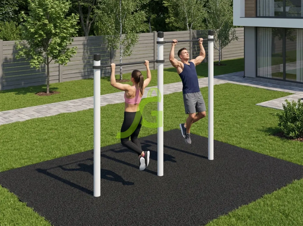 Двойной каскад турников Воркаут ИграГрад 15V