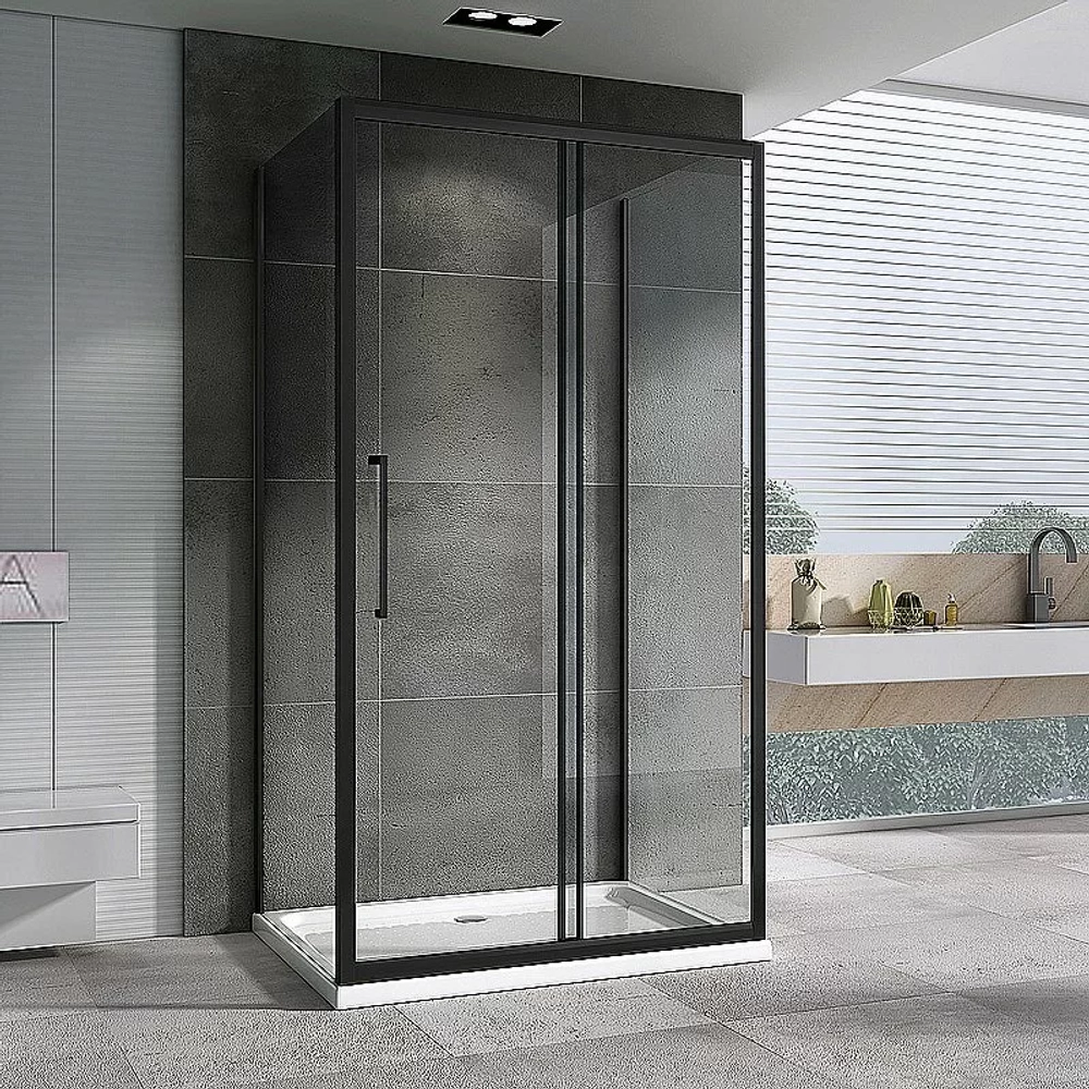 Душевой уголок Abber Schwarzer Diamant 160x60 AG30160BH-S60B-S60B стекло прозрачное/профиль черный