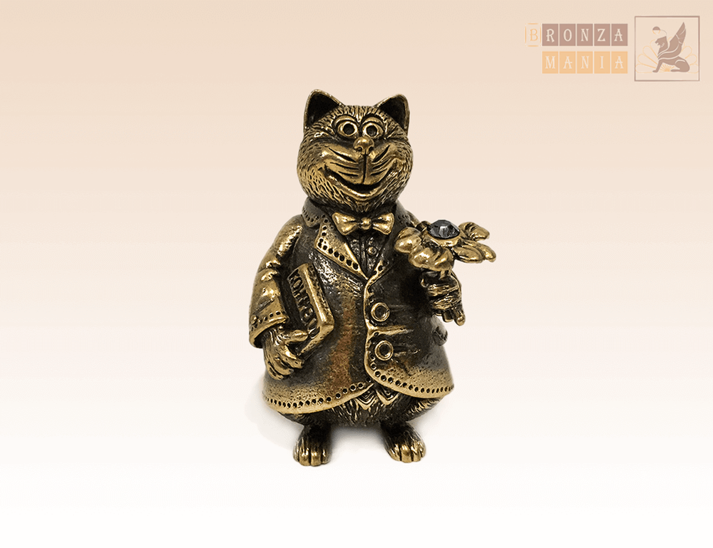 колокольчик Кот с цветком