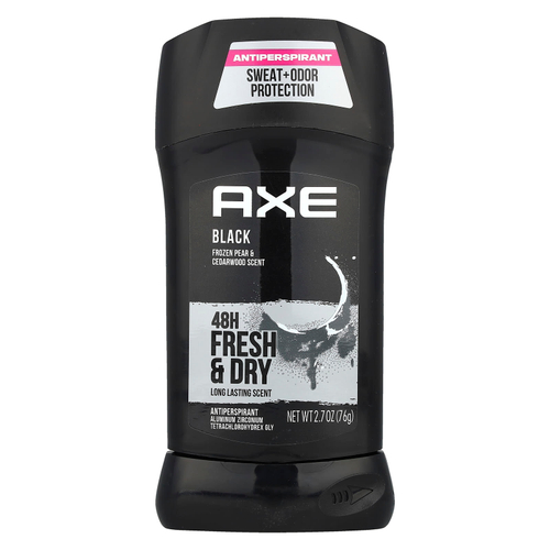 AXE, 48H Fresh & Dry, антиперспирант, черная, замороженная груша и кедр, 76 г (2,7 унции)