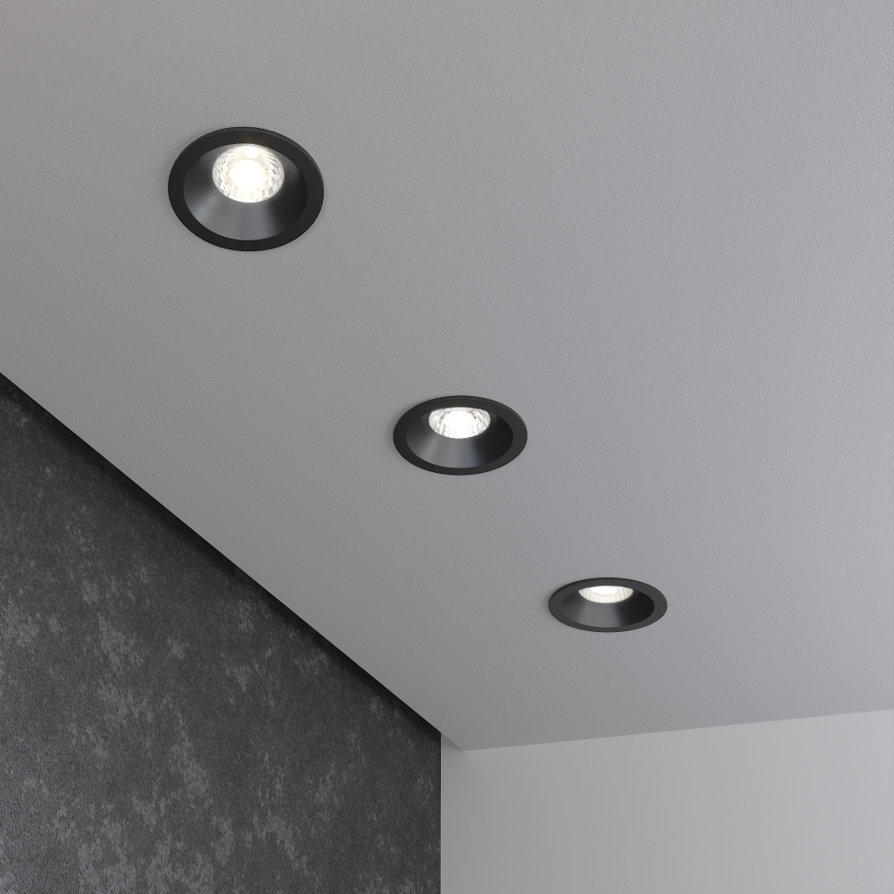 Встраиваемый светодиодный светильник 15266/LED 7W 4200K BK черный