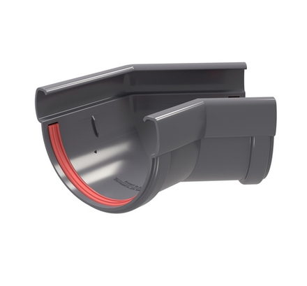 Угол желоба 135 град. Дизайн 135 ПВХ Grand Line графит