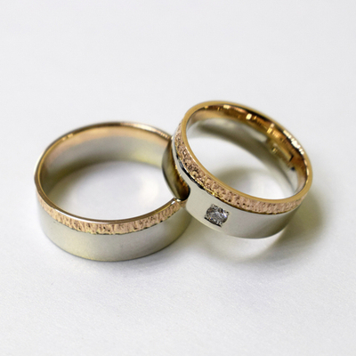 Обручальная пара Две текстуры