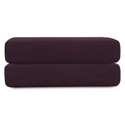 Простыня на резинке из стираного перкаля сливового цвета из коллекции essential, 200х200х30 см