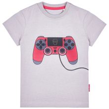 Серая футболка для мальчика с принтом KOGANKIDS