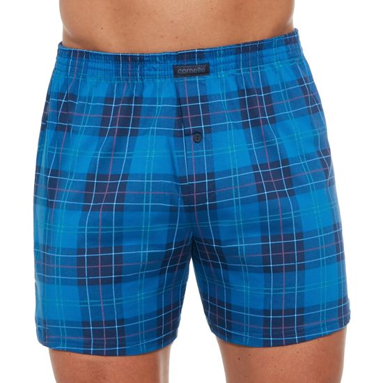Трусы мужские семейные для больших мужчин Cornette Comfort сине-голубая геометрия 008/267
