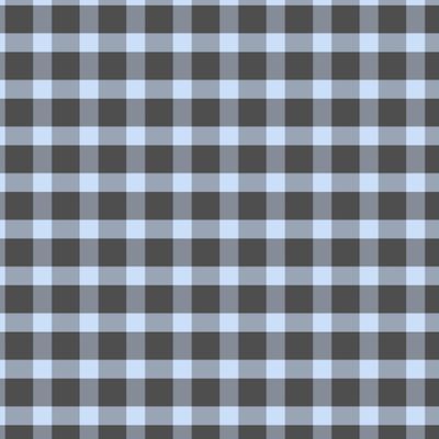 Клетчатый узор из светлых синих и черных полосок.