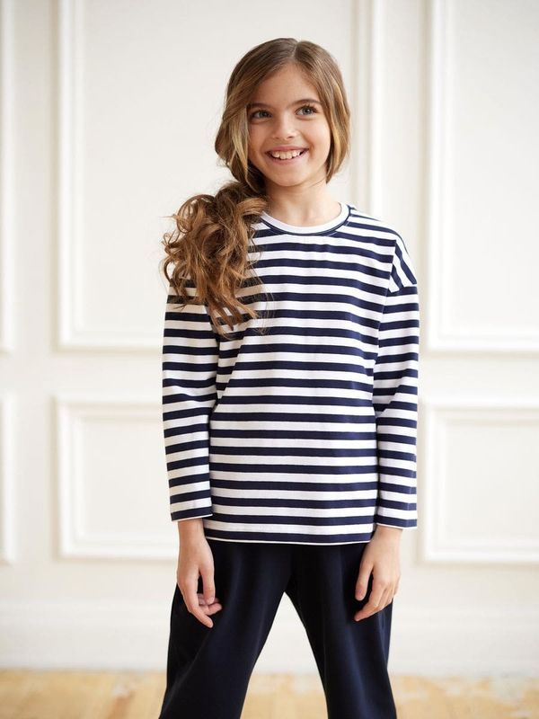 Лонгслив в полоску для девочки 4590