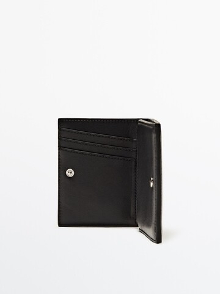 Massimo Dutti Кожаный кошелек, черный
