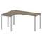 Metal System Стол криволинейный левый на П-образном м/к БП.СА-4 (L) Вяз Благородный/Металл Серый 160