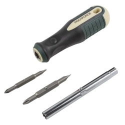 Отвертка комбинированная переставная(PH1xSL5,PH2xSL6),в блистере RockForce##Rock FORCE RF-32806MR