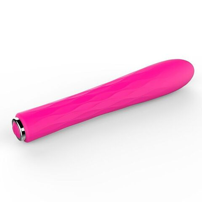 Металлический вибратор CiCi с силиконовой насадкой - 16,5 см. (Цвет: розовый)