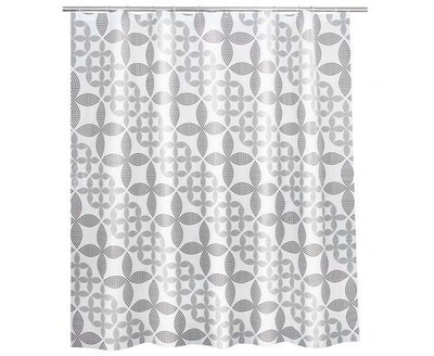 Шторка для ванной Master House Айс PEVA длина 200см, 200*180см прозрачные люверсы, кольца 12шт