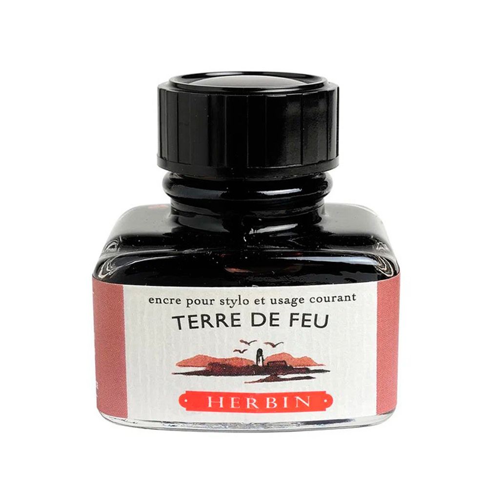 Чернила во флаконе Herbin 30 мл Terre de feu Красно-коричневые (13047T)