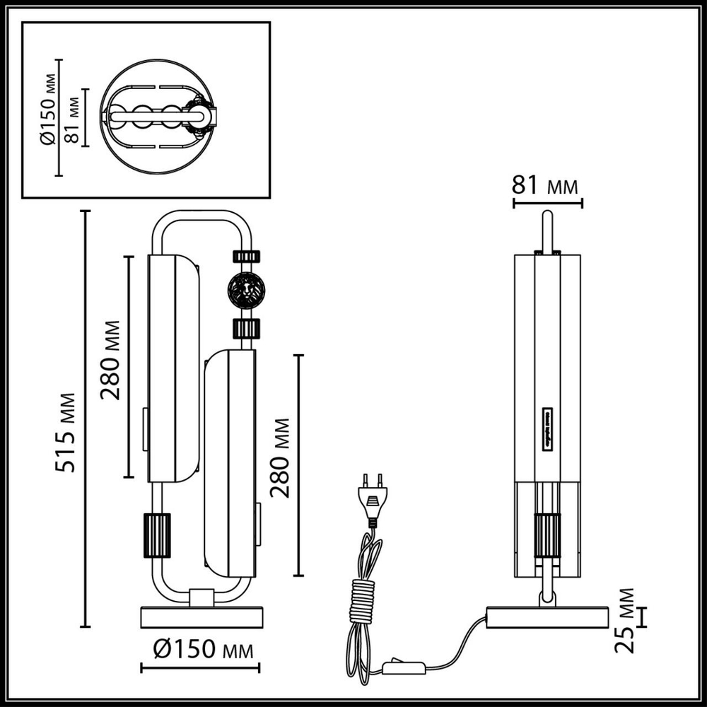5467/10TL ODL_EX Настольная лампа LED 10W 2700K 220В LION MODERN