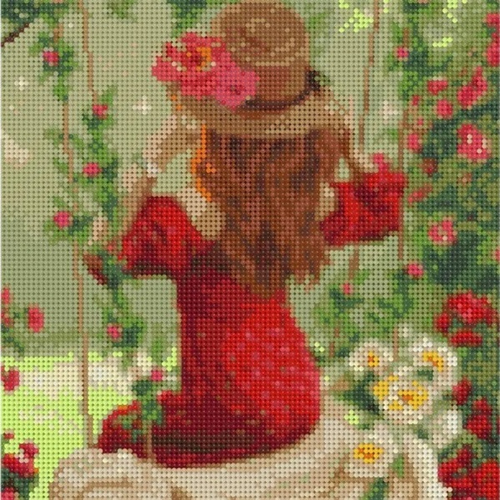 Алмазная мозаика 30*40см KiKi «Садовые качели» полная выкладка VA040