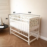 Кроватка детская Промтекс Мини КД мпМ белый маятник продольный