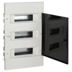 Корпус пластиковый встраиваемый ЭРА TREND ЩРВ-П-36 IP40 прозрачная крышка белый | Корпуса пластиковые