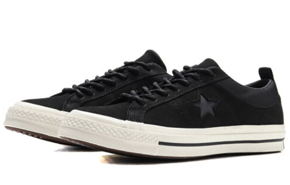 Converse One Star wear-resistant non-slip low-top canvas shoes for men and women the same gray and black