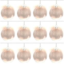 GAEM Набор из 12шт, Украшение новогоднее Шар "Перышко страуса", D8 см, L35 W27 H9 см