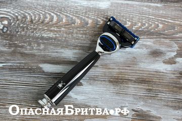 Бритва MUEHLE RYTMO, Fusion, черная смола