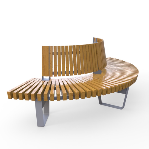 Скамейка Rail Road 02 внешний радиус