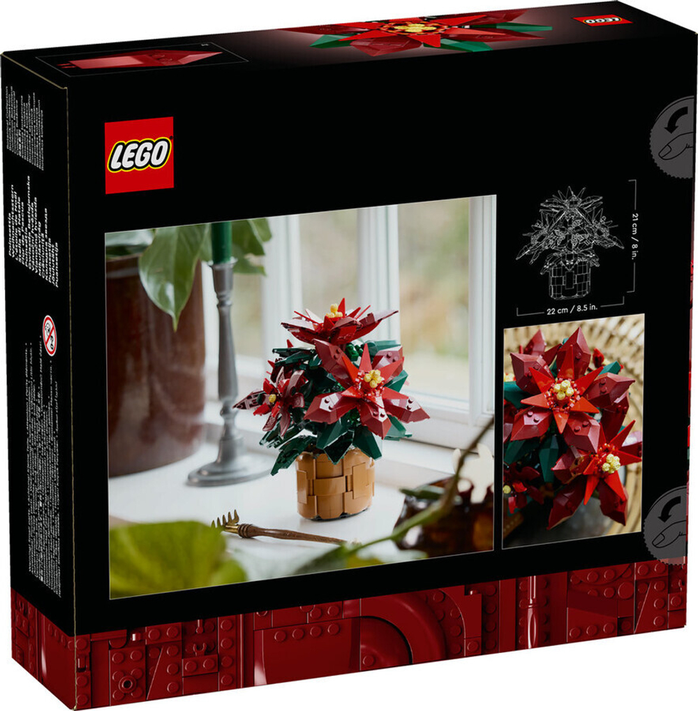 Конструктор LEGO Icons 10370 Botanical Collection Пуансеттия