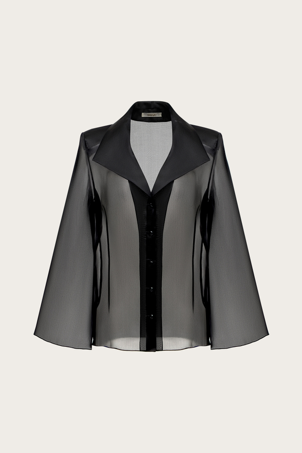 БЛУЗА ИЗ ЧЕРНОЙ ОРГАНЗЫ