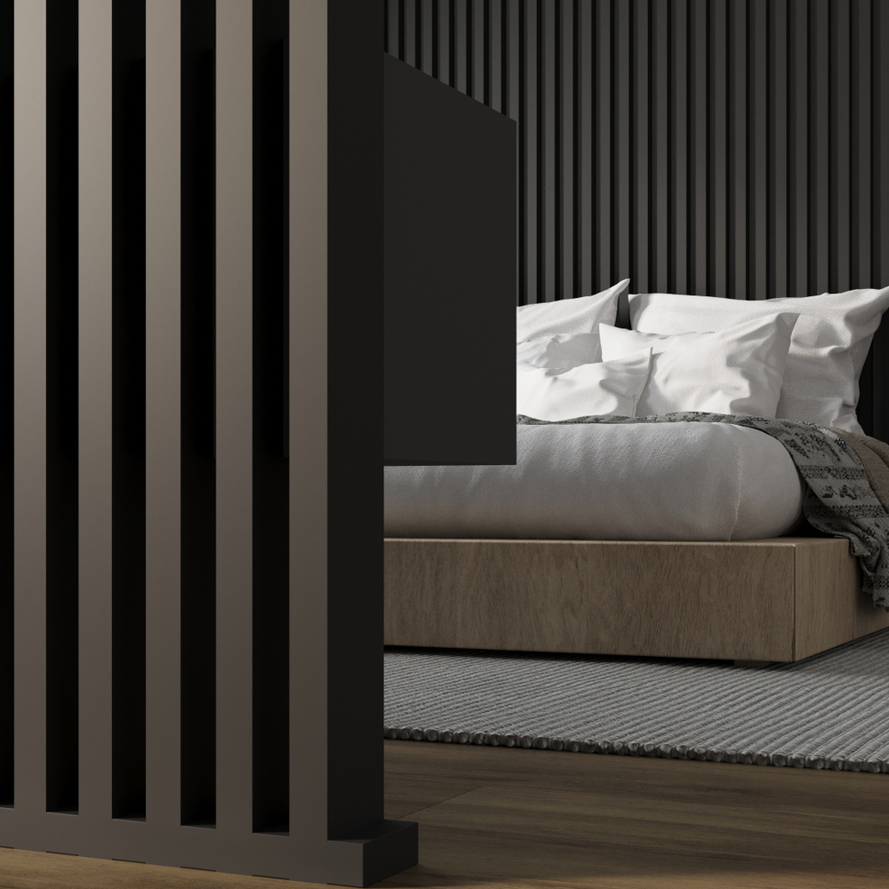 Интерьерная рейка МДФ STELLA Ривьера Black Edition 40*30*2700 (уп.4 шт.)