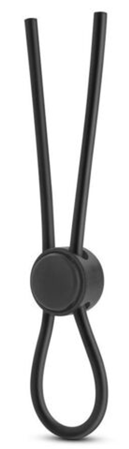 Черное силиконовое лассо на пенис SILICONE LOOP COCK RING